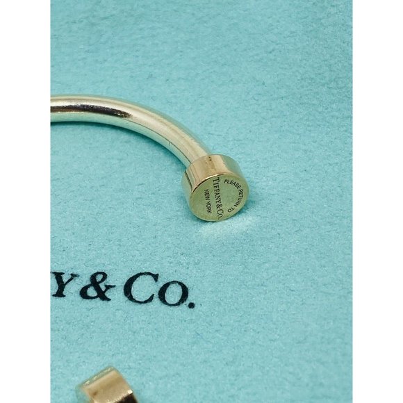 Retired Return To Tiffany & Co. Rubedo Circle Edge Cuff Bracelet Sterling Silver - Picture 5 of 8